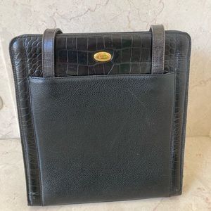 Vintage Classic Bally Black All Leather Purse with Long Straps